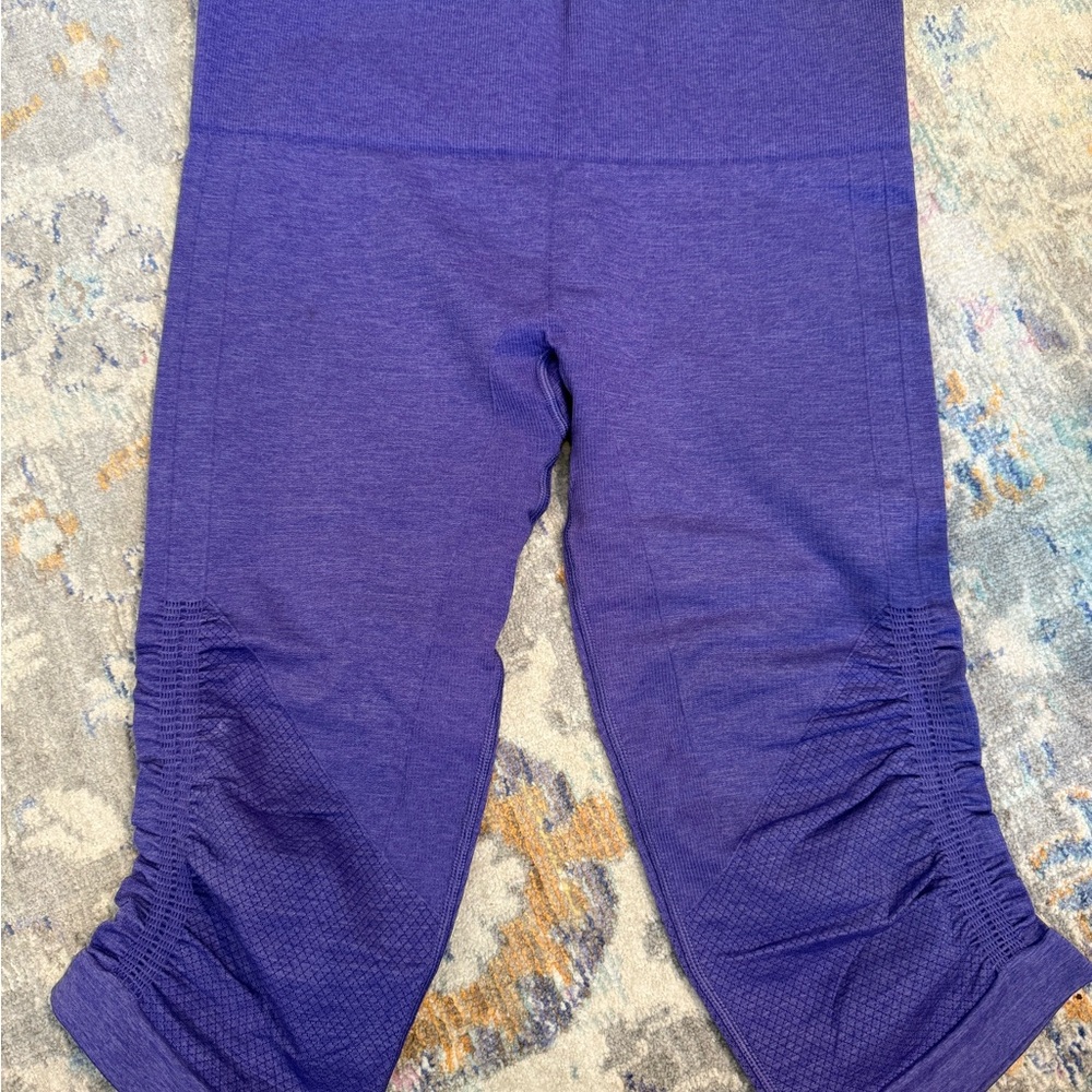 Lululemon Athletica Purple Leggings with Ruching